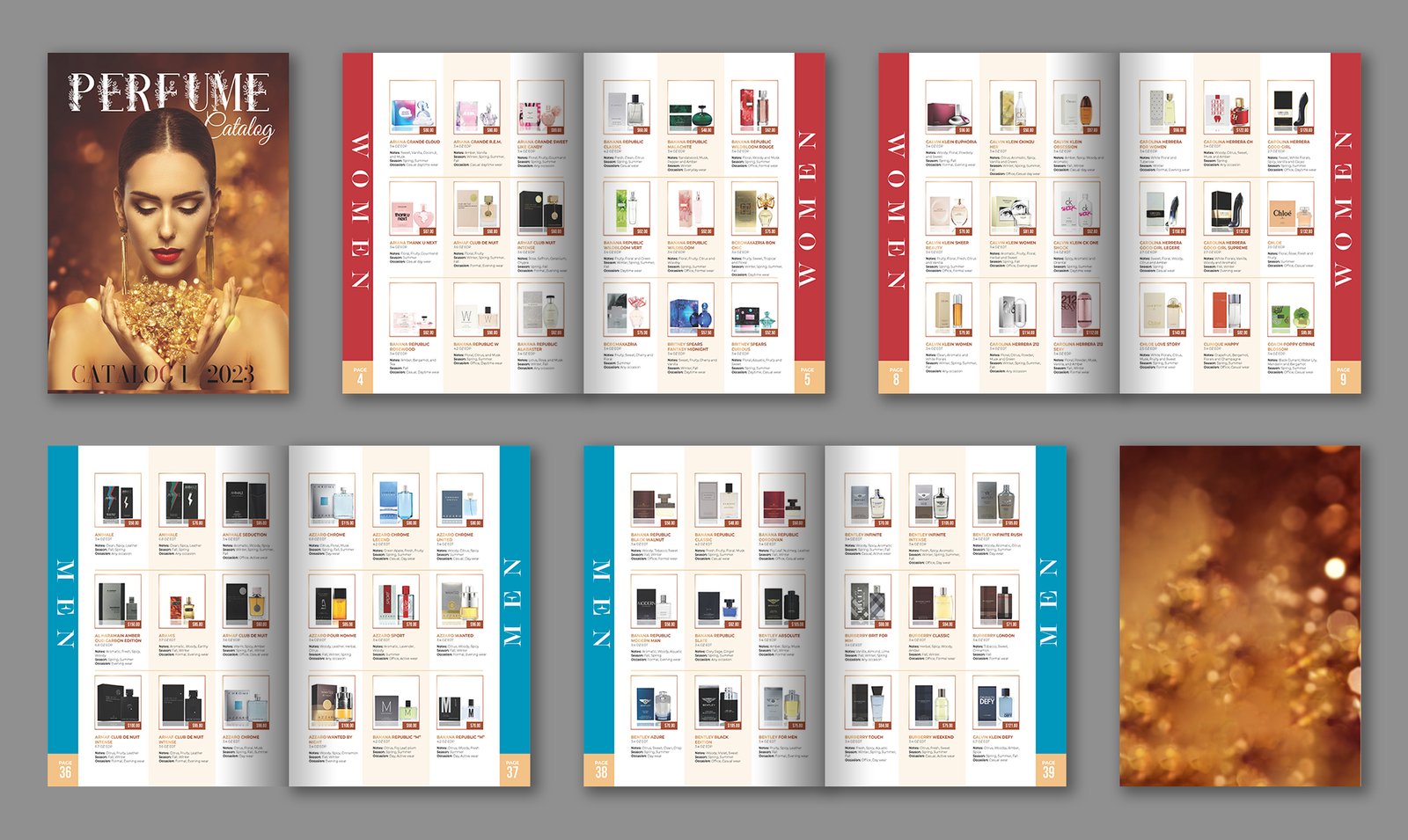 Perfume Product Catalog Design